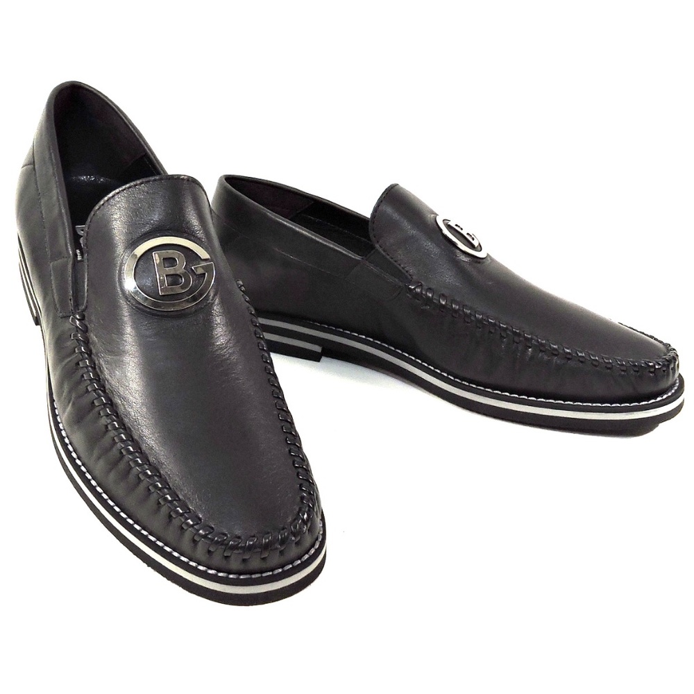 BALDININI 🇮🇹 MEN'S BLACK SOFT LEATHER COMFORT SUMMER LOAFERS